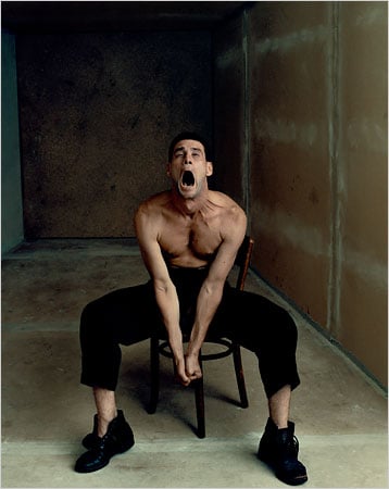 Este retrato del actor Jim Carrey hizo parte de la retrospectiva de Leibovitz  en 2006 exhibida en el Museo de Brooklyn.