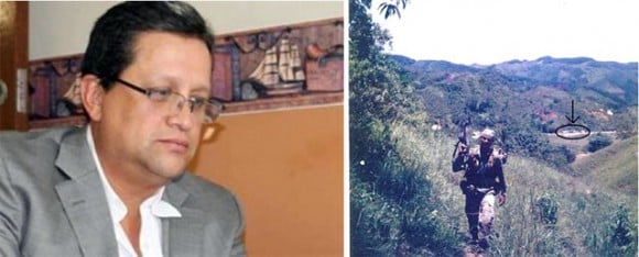 Izquierda: Santiago Gallón se declara culpable de financiar grupos paramilitares. Derecha: el paramilitar Juan Monsalve en la Hacienda Las Guacharacas.