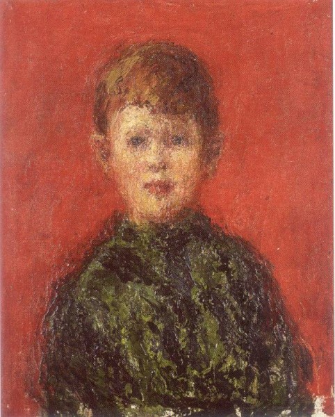 Niño vestido de verde (1913) Andrés de Santa María Pintura, óleo sobre lienzo, 49.2 x 39.6 cm. Colección de Arte del Banco de la República