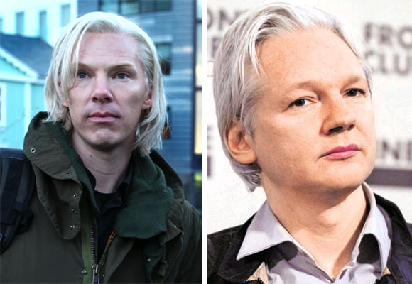 Benedict Cumberbatch interpretando a Julián Assange durante el rodaje de “The Fifth Estate”