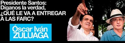 La valla de Oscar Iván Zuluaga contra Santos - -- Las2orillas valla_zuluaga