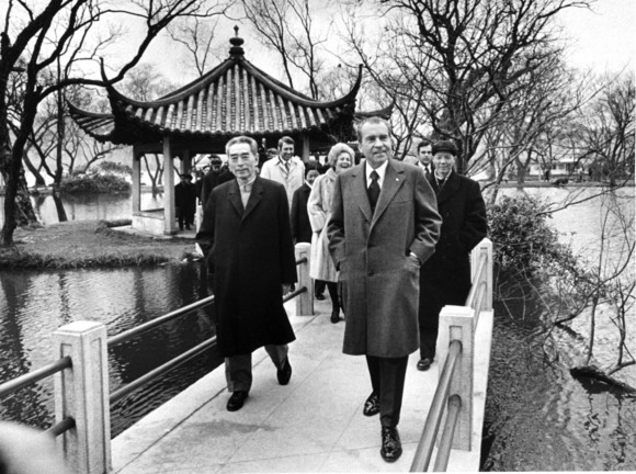 Zhou Enlai y Richard Nixon