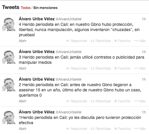 Tweets Uribe