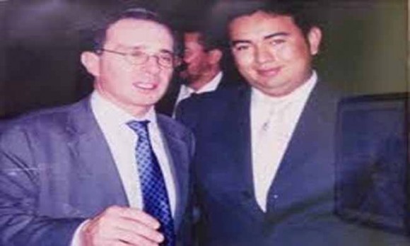 Jorge Luis Alfonso López y el expresidente Álvaro Uribe Vélez