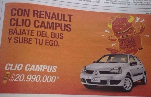 Esta es una de las piezas publicitarias de Renault