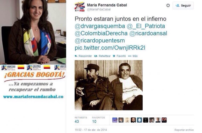 El “infierno” de María Fernanda Cabal