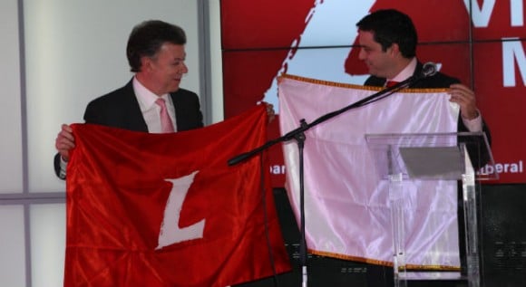 El 17 de febrero de 2014 El Partido Liberal le entrega el aval a Juan Manuel Santos para que represente a la colectividad  / Foto Diana Sánchez