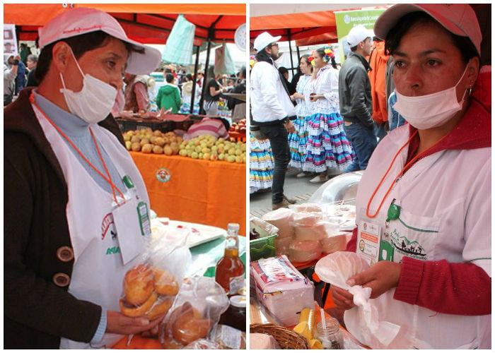 Las señoras Rosalba Rodríguez y Miriam Garzón no tienen más ingresos que los de la venta de sus productos.