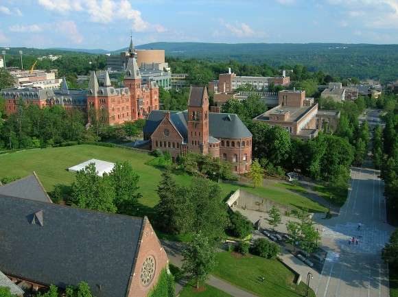 19-Cornell_University,_Ho_Plaza_and_Sage_Hall