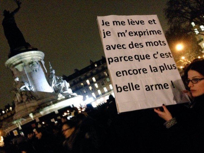 "Me levanto y me expreso con palabras porque todavía es la arma más linda" Foto: Hernan Campaniello