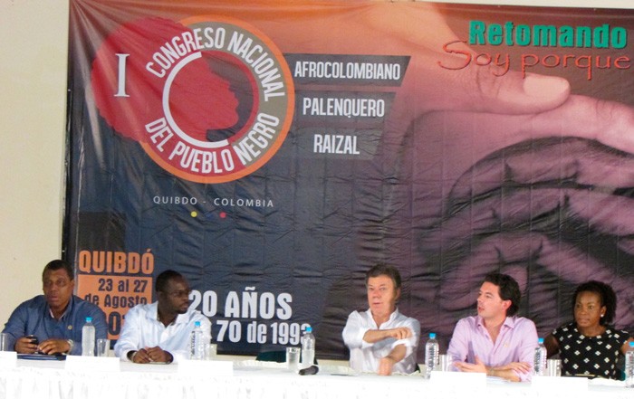 El presidente Santos inauguró el primer Congreso del Pueblo Negro