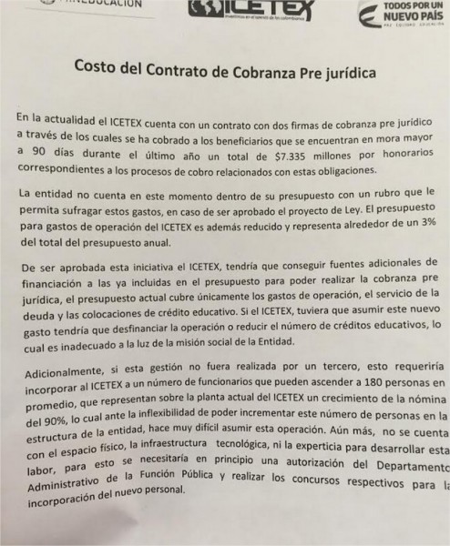 El lobby para sostener a los chepitos del Icetex - -- Las2orillas almin-costocontrato