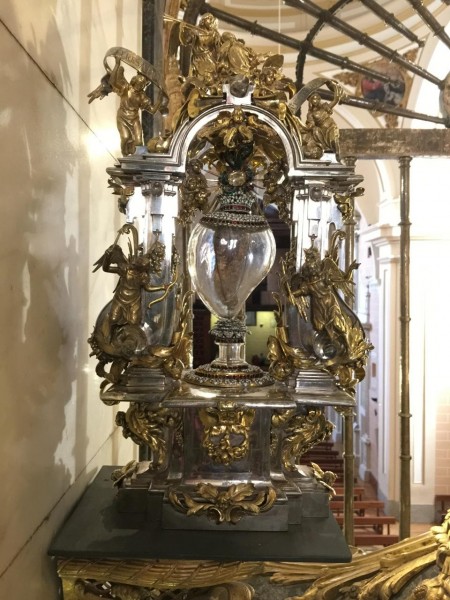 Corazón de Santa Teresa de Ávila, otra de las reliquias que se custodian en Alba de Tormes, España.