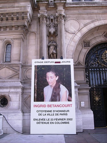 La cara de Ingrid estuvo frente al ayuntamiento de París durante meses