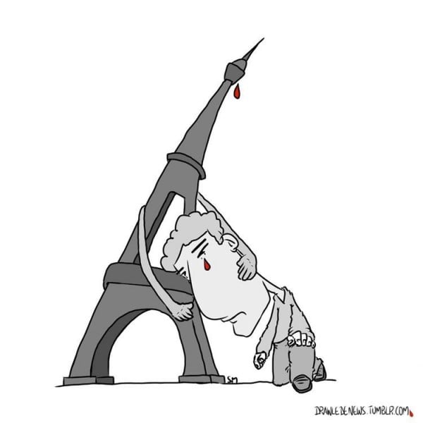 #JeSuisParis, las caricaturas - -- Las2orillas Y esta de Carolane Lachaine: