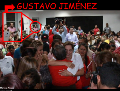 Gustavo Adolfo Jiménez también fue visto en eventos de campaña con  la candidata liberal que resultó triunfadora y será la sucesora de Jara