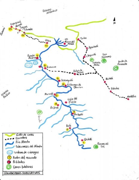 Ruta de expedición Atrato arriba