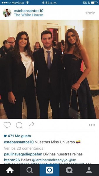 Martín y Esteban Santos, entre reinas en la Casa Blanca - -- Las2orillas instagram-esteb