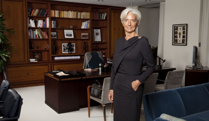 Lagarde en su oficina en la sede principal del FMI en Washington, Estados Unidos.