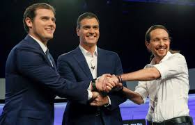 Albert Rivera de Ciudadanos, Pedro Sánchez del PSOE, y Pablo Iglesias de Podemos: adiós al bipartidismo