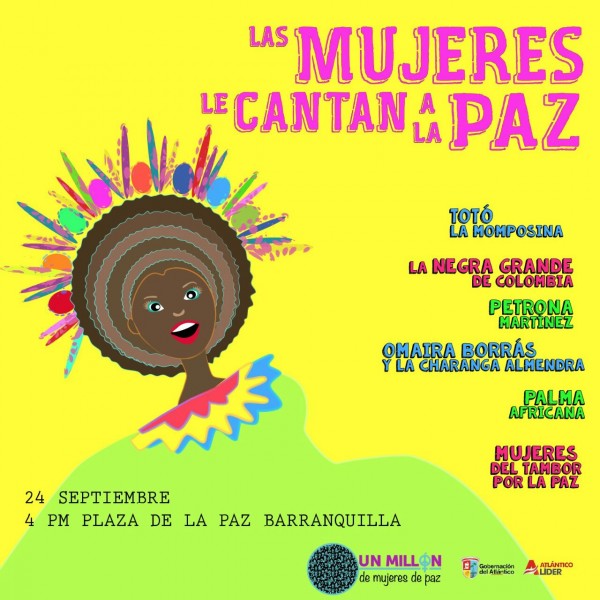 Las mujeres le cantan a la Paz - -- Las2orillas AficheConcierto