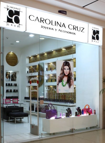 La tienda de Carolina Cruz, ubicada en el C.C. Santafé de Bogotá