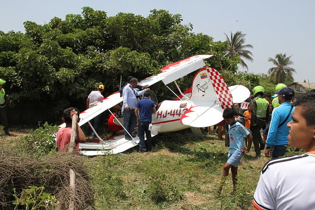Avión en el cual se accidentó el presidente de Aerosucre en el 2015