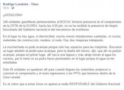 reclamo de timochenko