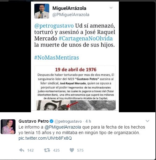  - "Usted torturó y asesinó...", el pastor Arrázola se va contra Petro