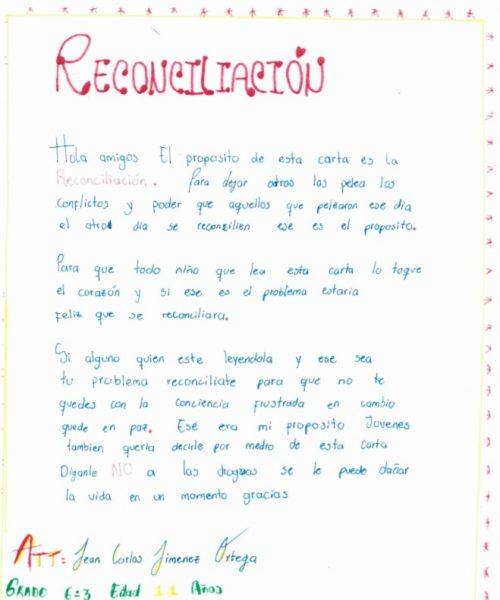  - Las premonitorias cartas de paz de los niños del Caquetá