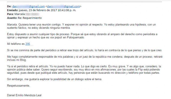 "Los Uribe Noguera me sacaron de El Tiempo" - -- Las2orillas - "Los Uribe Noguera me sacaron de El Tiempo"
