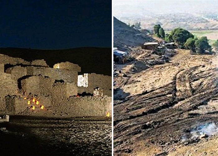 Retroexcavadora arrasó pirámide en Perú