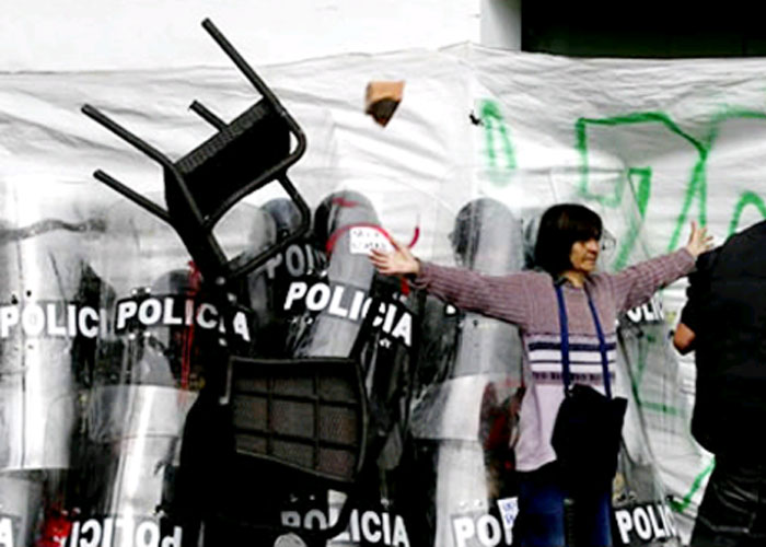 Gloria Barreto, la heroína del Esmad en Bogotá
