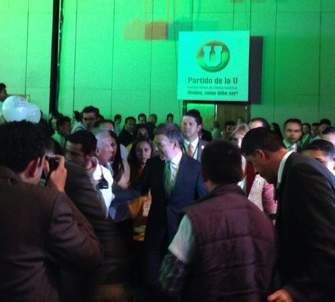 Santos se apuntala con sus copartidarios de la U