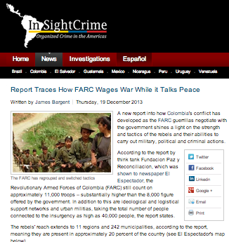 El informe de la Fundación Paz y Reconciliación sobrepasó fronteras