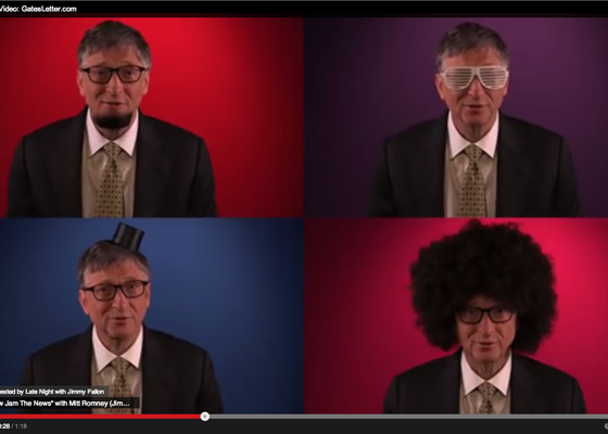 Bill Gates promociona su página web