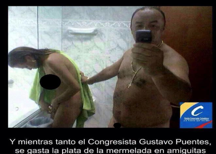 La selfie del parlamentario Gustavo Puentes