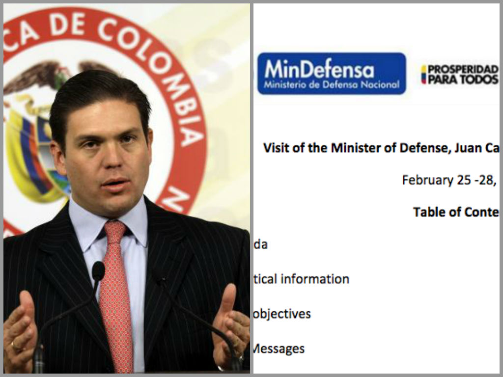 Escándalo por filtración de agenda de ministro de Defensa ¿Qué va hacer Juan Carlos Pinzón en Estados Unidos?