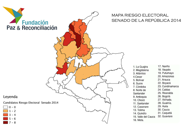 Bolívar, el departamento con más riesgo electoral