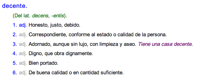 Que al menos sea decente