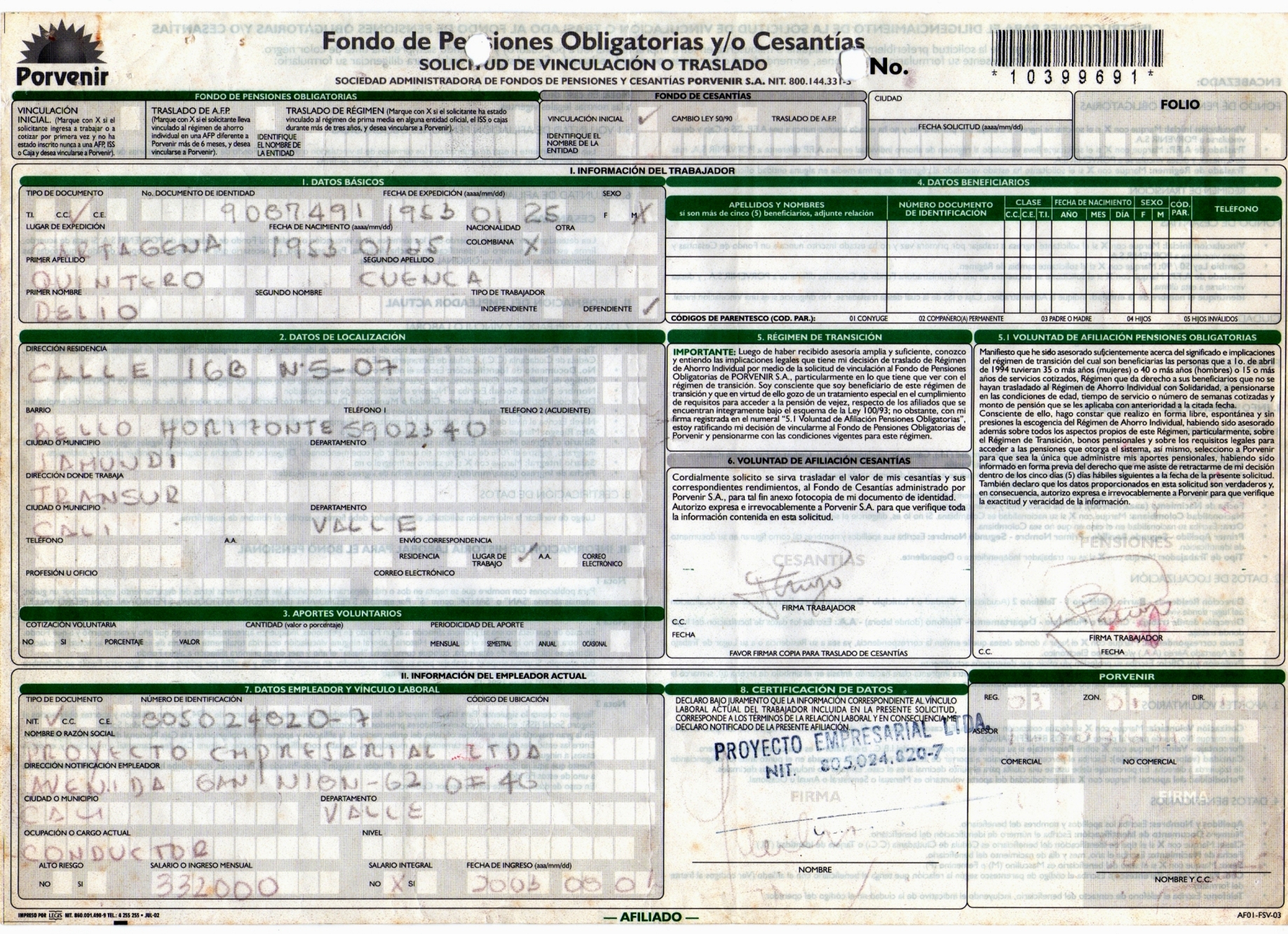 Afiliaciones fraudulentas