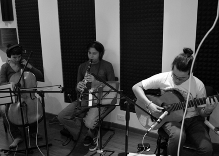 El trío en homenaje a Andrés Caicedo