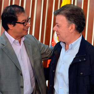 Acercamiento entre Santos y Petro