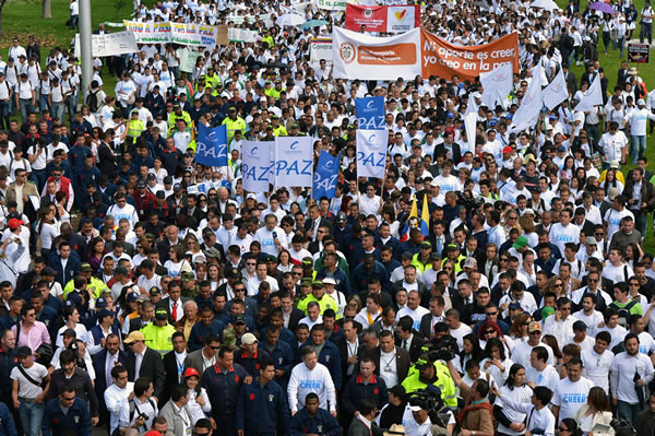 Las víctimas de la violencia se toman Bogotá