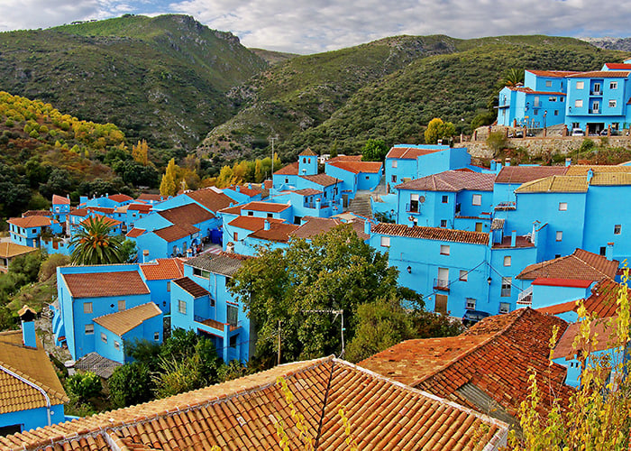Un pueblo que es totalmente azul