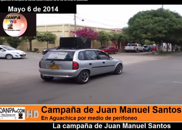 Campaña de Santos utiliza la voz de Uribe