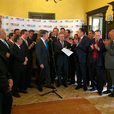 Conservadores divididos entre Santos y Zuluaga; de 60 parlamentarios, 47 se fueron con Santos