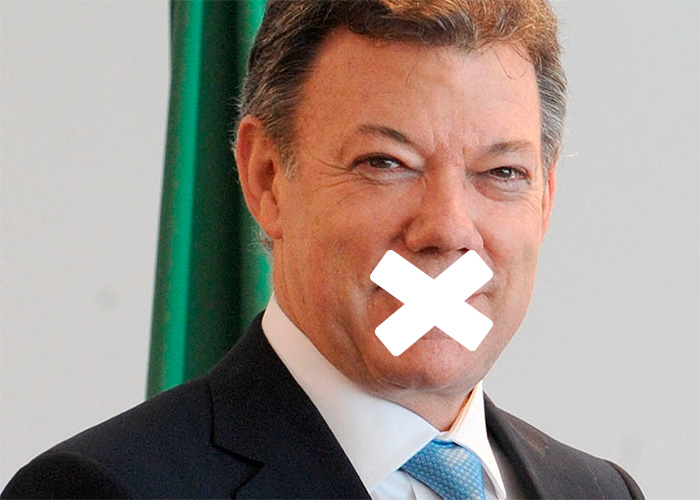 La táctica del silencio de Juan Manuel Santos