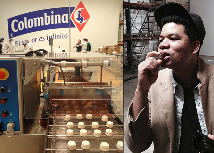 El artista Óscar Murillo puso a comer “Chocmelos” a los neoyorquinos