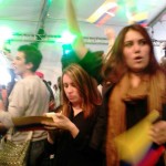  - Así celebran en le sede de Juan Manuel Santos